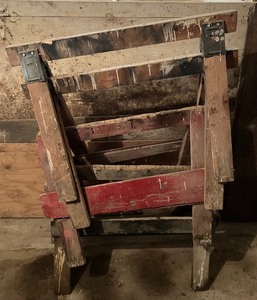 lot 42 image: Four Wooden Sawhorses