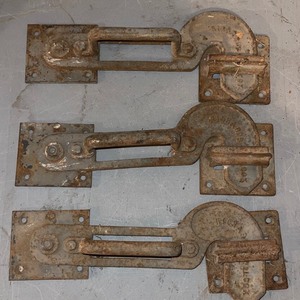 lot 3 image: Three Vintage Richards-Wilcox Barn Door Handles with Latch