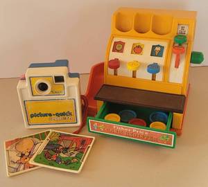 lot 141 image: Vintage Toys Fisher Price Cash Register, Kenner Camera