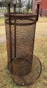 lot 249 image: Steel Mesh Burning Barrel with Lid