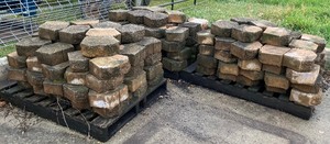lot 252 image: 180 Piece LOT of Patio Blocks on Pallets