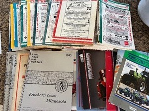 lot 205 image: Lot of Farm Plat Books 1980s-200s Steele, Dodge, Freeborn, Rice, Faribault, Blue Earth, Worth