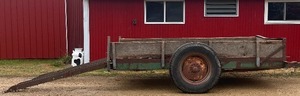 lot 284 image: Heavy Duty Single Axle Trailer with Ramps and Sideboards 4 x 8