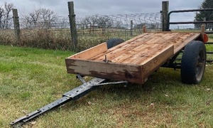 lot 53 image: Two-Wheel Open Trailer 4x8 Bed