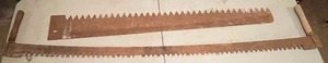 lot 293 image: Two Antique Crosscut Logging Saws - 6 Two Man Crosscut and 54 Single Man