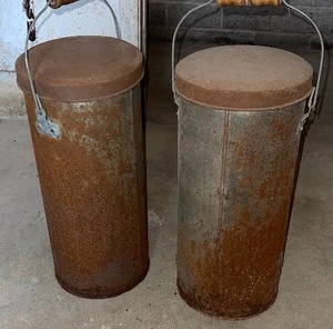 lot 297 image: Two Vintage Shotgun Milk Cans