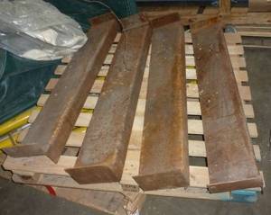 4 steel pieces, 46-12 long, 8 inches tall