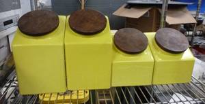 Vintage yellow canister set