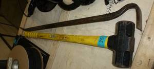 8 lb maul and pry bar