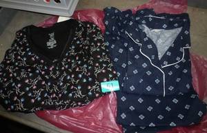 Two new womens long sleeve pajama sets top and pants size Lg