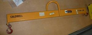 Fixed spread lifting beam 48 inch wide 2,000 lb capacity
