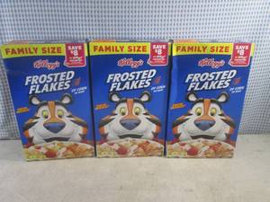 (B-1) 3 Family Size Boxes Kelloggs...