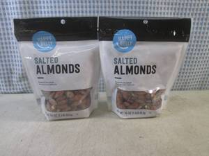 (B-1) 2 Pounds of Salted Almonds 2 ...
