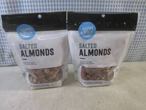 (B-1) 2 Pounds of Salted Almonds 2 ...