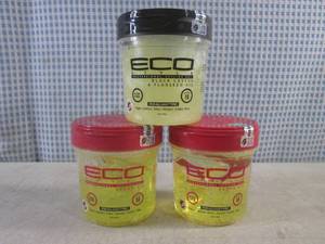 (EC1) 3 Jars of Eco Style Hair Gel ...