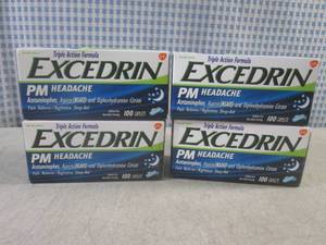 (EC1) 4 Bottles of Excedrin PM Head...