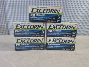 (EC1) 5 Bottles of Excedrin PM Head...