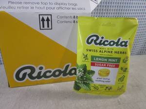 (B-3) 8 Bags of Ricola Lemon Mint S...