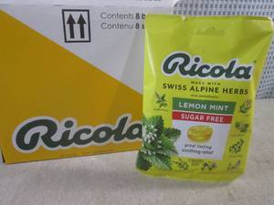 (B-3) 8 Bags of Ricola Lemon Mint S...
