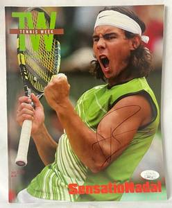 lot 4B image: Rafael Nadal Signed Tennis Week Magazine with JSA COA