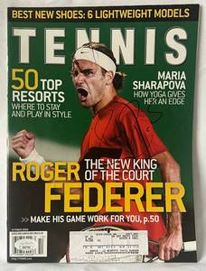 lot 5B image: Roger Federer Signed Tennis Magazine with JSA COA