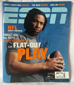 lot 26B image: Larry Fitzgerald Signed ESPN Magazine with JSA COA - Football
