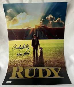 lot 50B image: Rudy Ruettiger Signed Rudy Movie Poster with JSA COA - Football