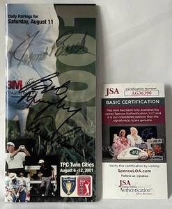 lot 34B image: Arnold Palmer, Johnny Bench and Bob Murphy Signed 2001 3M Championship Golf Program