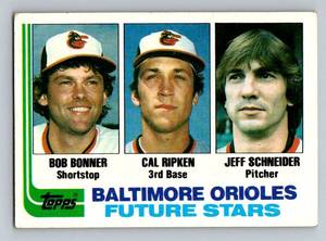 lot 7C image: Cal Ripken Jr. RC 1982 Topps #21 Orioles Future Stars Rookie Vintage Baseball Card