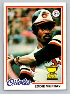 lot 26C image: Eddie Murray RC 1978 Topps #36 Rookie Vintage Baseball Card