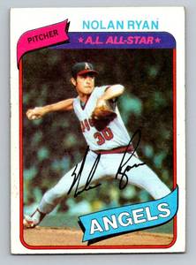 lot 29C image: Nolan Ryan 1980 Topps #580 Vintage Baseball Card