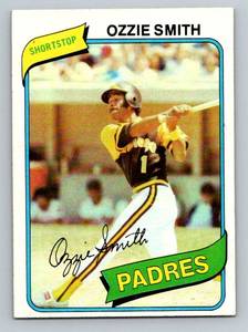 lot 30C image: Ozzie Smith 2nd Year 1980 Topps #393 Vintage Baseball Card