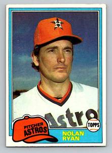 lot 31C image: Nolan Ryan 1981 Topps #240 Vintage Baseball Card