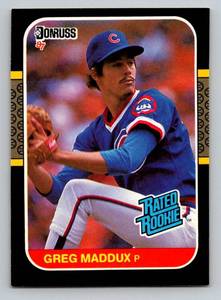 lot 36C image: Greg Maddux RC 1987 Donruss Rated Rookie #36 Baseball Card