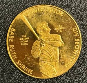 lot 65B image: Babe Ruth Limited Edition Coin with COA Topps Vault Memorabilia  - Baseball