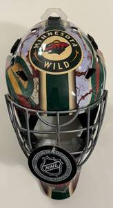 lot 51B image: Kaapo Khknen Signed Goalie Helmet with JSA COA - Minnesota Wild Hockey