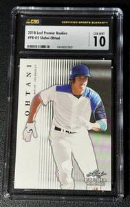 lot 1A image: Shohei Ohtani RC Graded 10 Gem Mint 2018 Leaf Premier Rookies #PR-05 Rookie Baseball Card - RARE