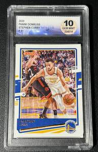 lot 9A image: Steph Curry Graded 10 Gem Mint 2020 Donruss #41 Basketball Card