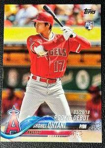 lot 20A image: Shohei Ohtani RC 2018 Topps Update #285 Rookie Baseball Card