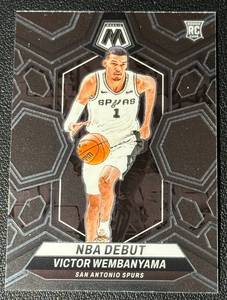 lot 22A image: Victor Wembanyama RC 2023-24 Mosaic NBA Debut #257 Rookie Basketball Card