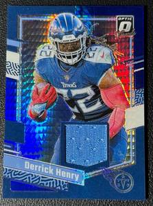lot 34A image: Derrick Henry Prizm Relic 2023 Donruss Optic Threads #DT-DH Football Card