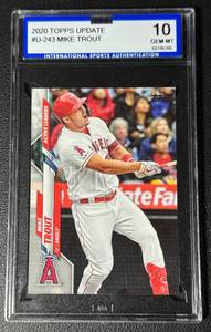 lot 37A image: Mike Trout Graded 10 Gem Mint 2020 Topps Update #U-243 Baseball Card