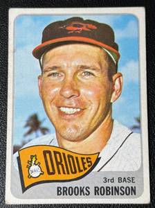 lot 51A image: Brooks Robinson 1965 Topps #150 Vintage Baseball Card