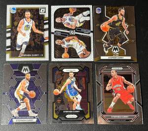 lot 57A image: Steph Curry 6 Card Basketball Lot
