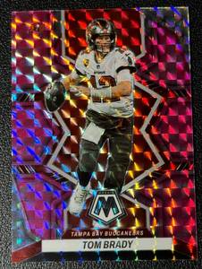 lot 59A image: Tom Brady Pink Mosaic Prizm 2022 #182 Football Card