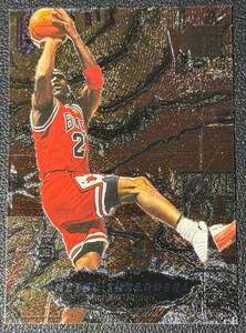 lot 63A image: Michael Jordan Metal Shredders Insert 1996-97 Fleer Metal #241 Basketball Card