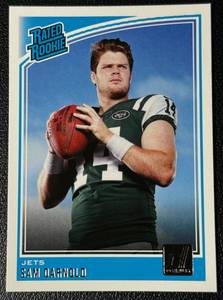 lot 77A image: Sam Darnold RC 2018 Donruss #310 Rookie Minnesota Vikings Football Card