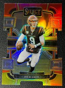 lot 85A image: Joe Burrow Die Cut Refractor 2023 Select Prizm Concourse #20 Football Card