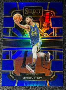 lot 92A image: Steph Curry Blue Holo 2023-24 Select Concourse #56 Basketball Card