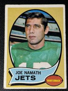 lot 96A image: Joe Namath 1970 Topps #150 Vintage Football Card